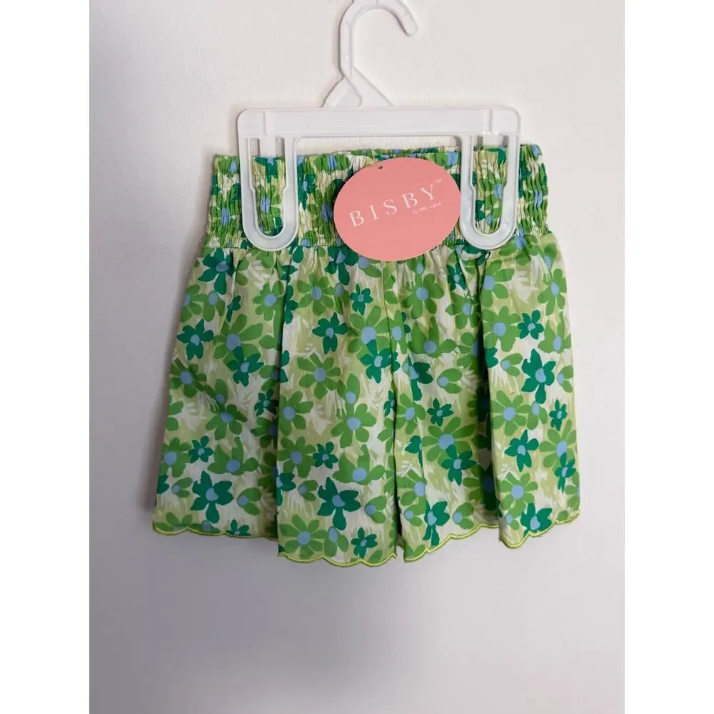 Bisby Shirred Shorts- Greenspring Groovy floral NWT size 14 $48